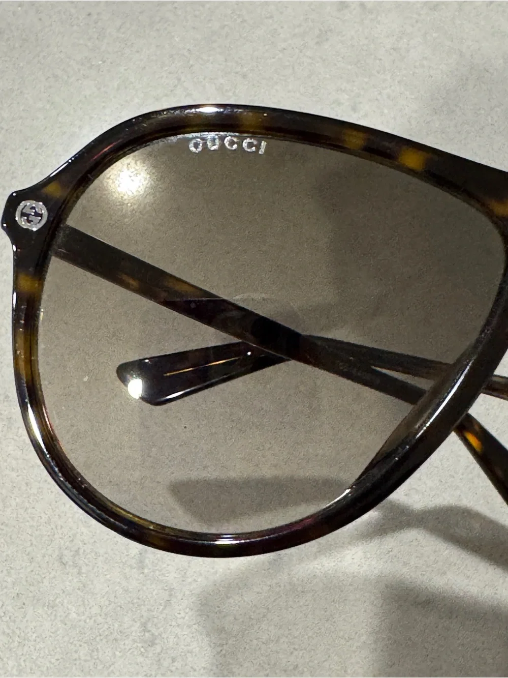 Gucci Tortoiseshell Aviator Sunglasses - Brown Lenses